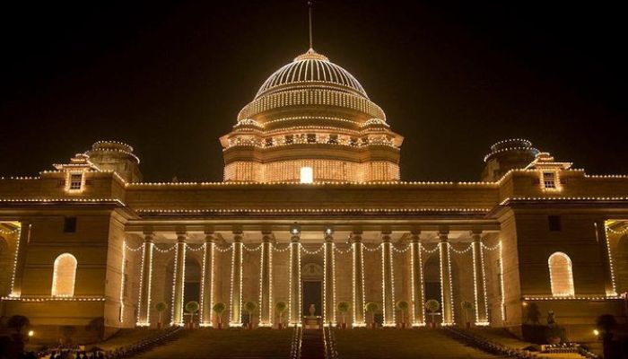 Night View of Old & New Delhi